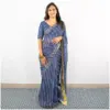 Indigo Bandhini Georgette Saree - AmbarTaara Designs