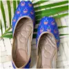 Traditional Footwear Jutti - Blue - AmbarTaara Designs