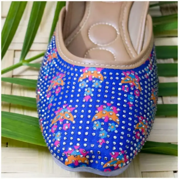 Traditional Footwear Jutti - Blue - AmbarTaara Designs