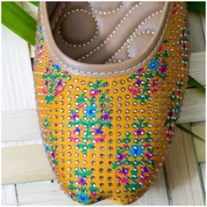 Traditional Footwear Jutti - Yellow - AmbarTaara Designs