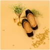 Traditional Footwear Jutti - Silk Black - AmbarTaara Designs