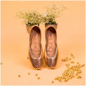 Traditional Footwear Jutti - Rose Gold Textured