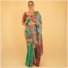 Teal Green Pure Kota Doria Saree - AmbarTaara Designs